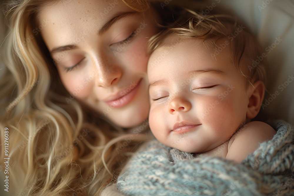 selective focus of happy young mother hugging adorable baby at home selective focus of happy young mother hugging adorable baby at home