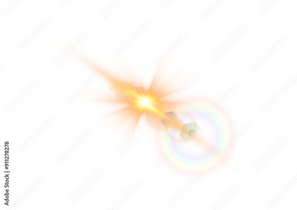 Yellow bright star and shimmering glare, transparent sunlight special lens flare light effect. Solar flare. Sun flash. Png. Yellow bright star and shimmering glare, transparent sunlight special lens flare light effect. Solar flare. Sun flash. Png.