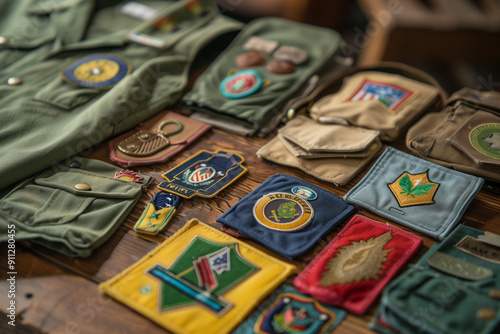 Collection of scout badges