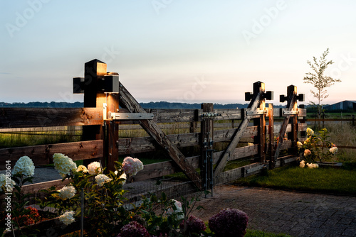 wooden Fence by night