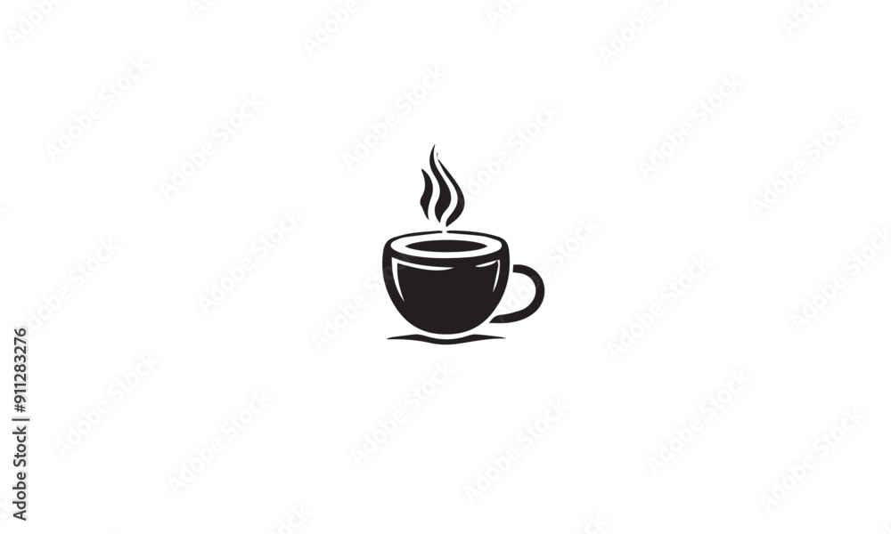coffee and conversation simple black logo design white background coffee and conversation simple black logo design white background