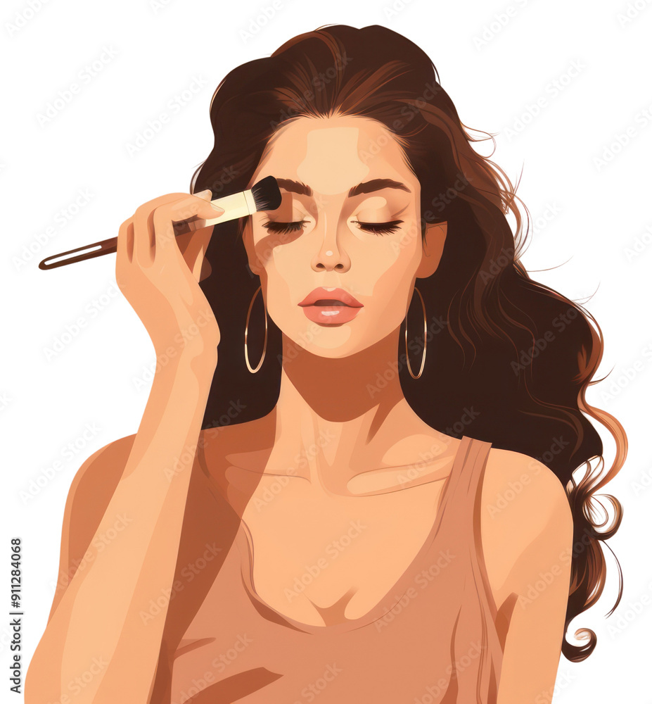 Obraz premium PNG Makeup adult woman creativity.