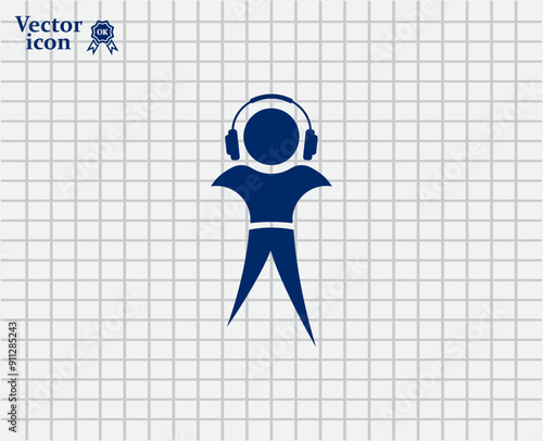 Vector dark color icon on a light background in a cage