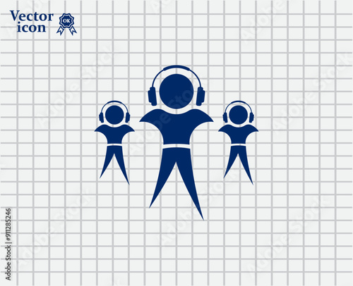 Vector dark color icon on a light background in a cage