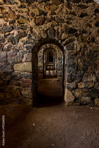 The nature and the fortress on the island of Suomenlinna, Helsinki, Finland