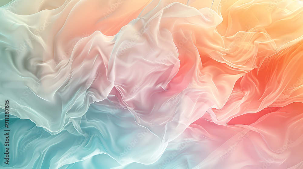 Fototapeta premium Blurred Vibrant pink and blue smoke patterns intertwining in an abstract, dreamy backdrop ,Harmonious background with soft smooth movements