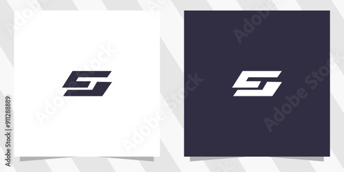 letter ts st logo design vector