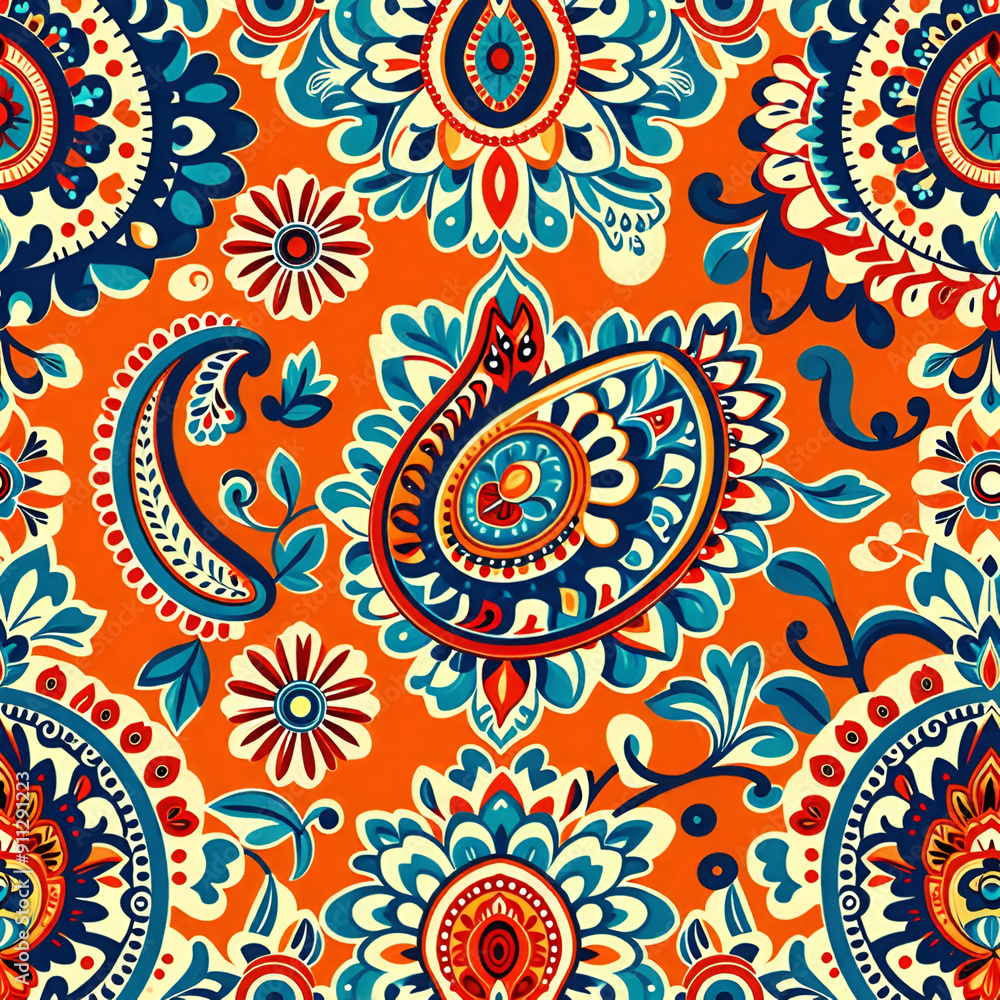 Fototapeta premium pattern with flowers seamless floral pattern 