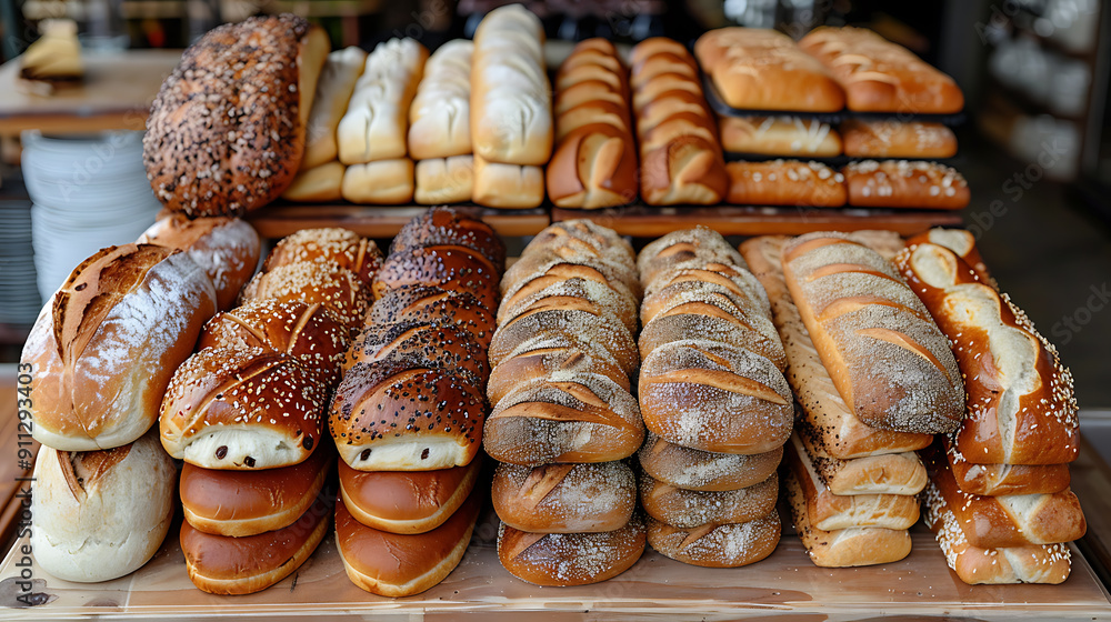Bread in a bakery Bread in a bakery