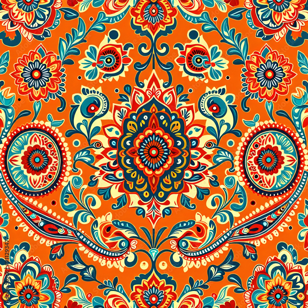 Fototapeta premium pattern with flowers seamless floral pattern