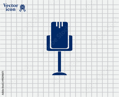 Vector dark color icon on a light background in a cage