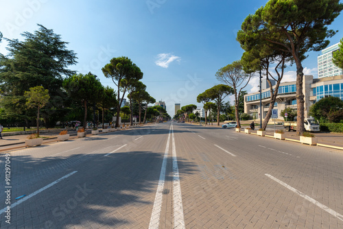 The Dëshmorët e Kombit Boulevard (English: Boulevard of the Martyrs of the Nation) is a major thoroughfare in Tirana, Albania. It was initially designed by Armando Brasini in 1925 photo