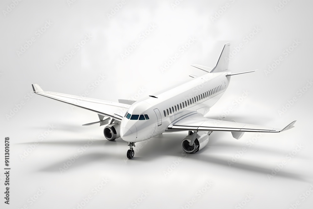 3d rendering front a plane On a white background
3d rendering front a plane On a white background