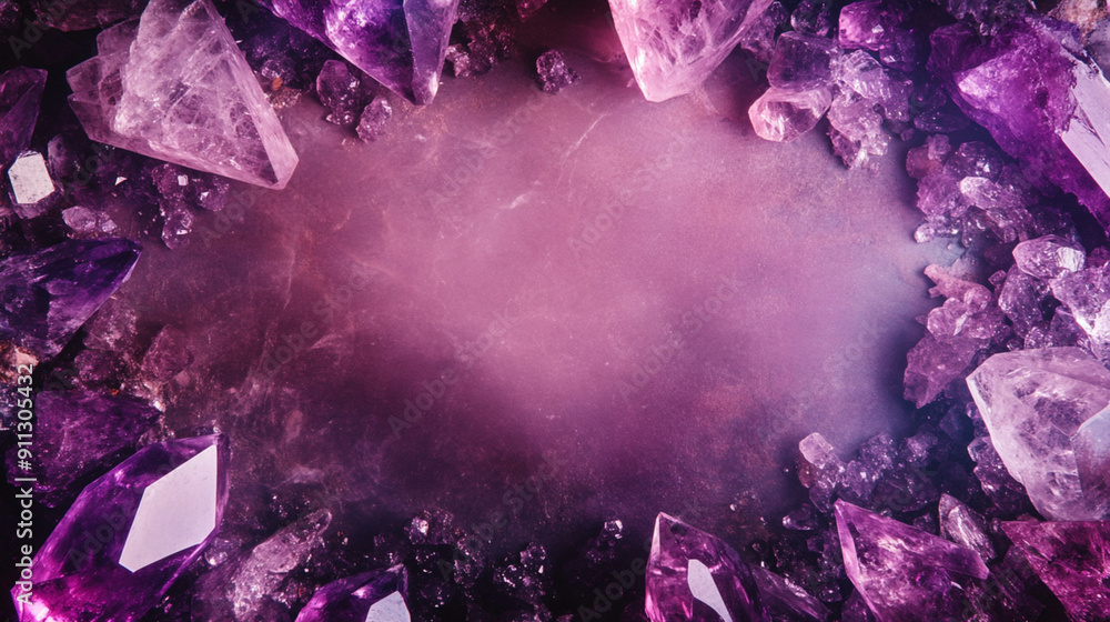 violet crystal frame, copy text space, gems violet crystal frame, copy text space, gems