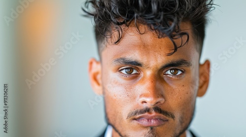 A young man with a neat haircut and a black blazer, looking directly at the camera with a confident expression