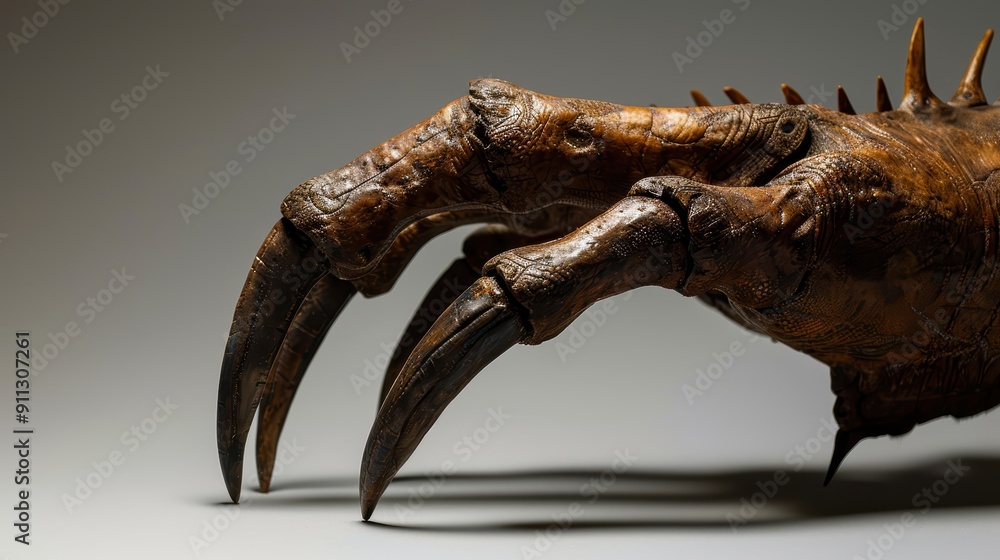 Fototapeta premium Close-up of a Large, Sharp, Clawed Animal Foot
