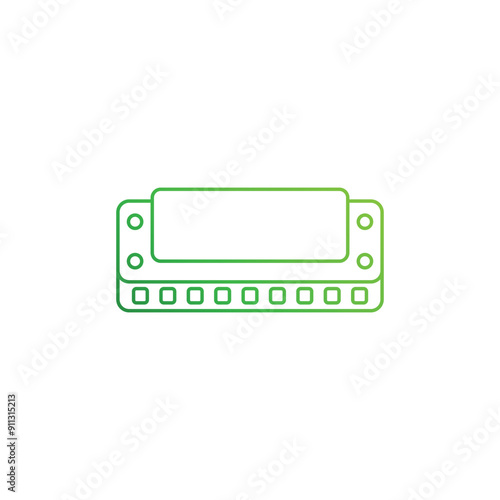 Harmonica vector icon