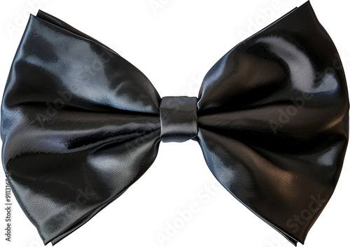 Elegant Black Bow Tie Cut-Out