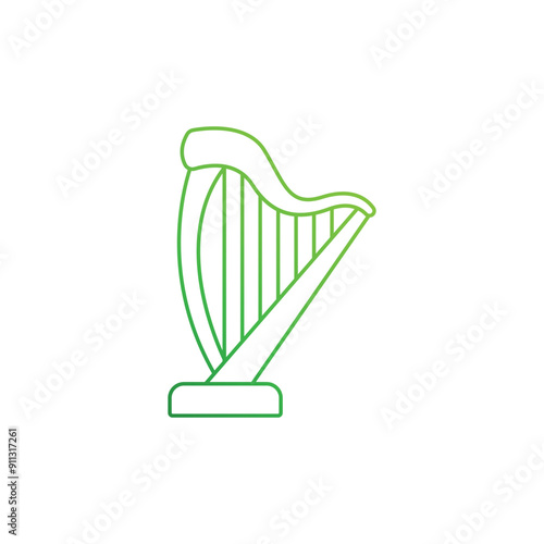 Harp vector icon