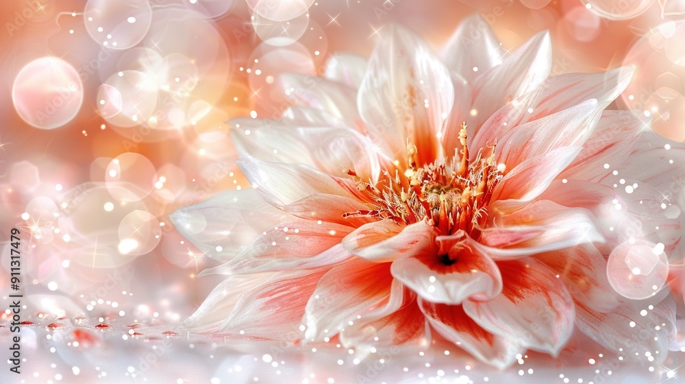 A clear photo of a pink and white flower against a pink and white backdrop with a soft blurry effect A clear photo of a pink and white flower against a pink and white backdrop with a soft blurry effect