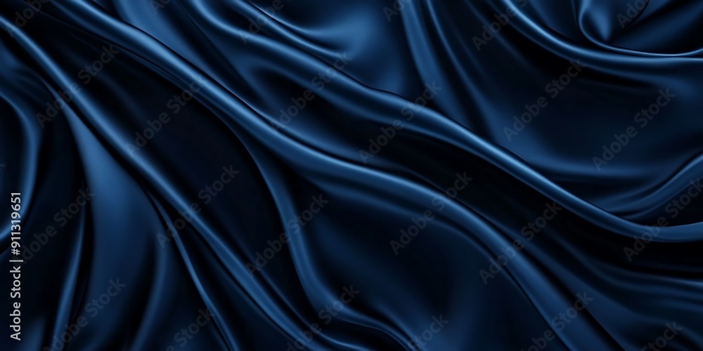 Dark blue silk satin. Soft folds. Fabric. Navy blue luxury background. Elegant background with space for design. Soft wavy folds. Navy Blue Silk Satin Background with Elegant Waves. Dark blue silk satin. Soft folds. Fabric. Navy blue luxury background. Elegant background with space for design. Soft wavy folds. Navy Blue Silk Satin Background with Elegant Waves.