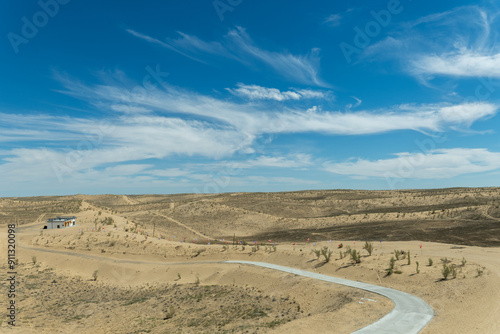 Serene Xinjiang Desert Landscape