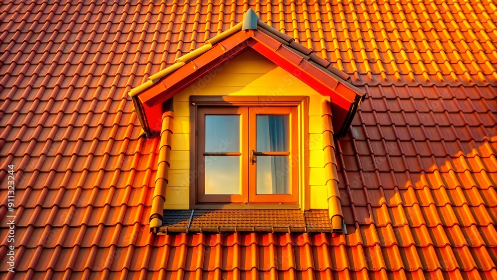 A Sun-Kissed Dormer Window generative AI A Sun-Kissed Dormer Window generative AI