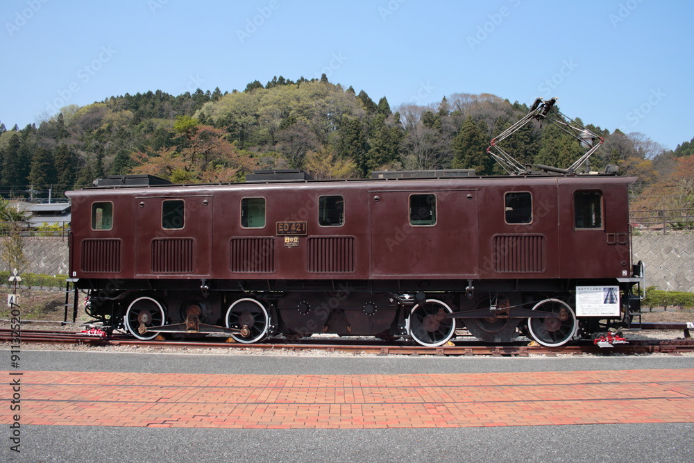 Obraz premium 【群馬県_碓氷峠鉄道文化むら】屋外に特別展示された重要文化財ED42形電気機関車