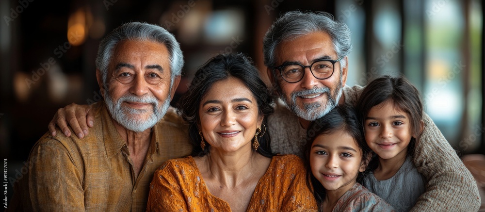 Punjabi Elegance: Portrait of a Prosperous and Joyful Family Punjabi Elegance: Portrait of a Prosperous and Joyful Family