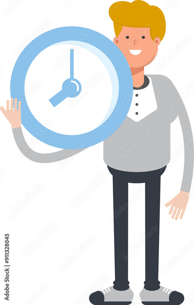 Male Character Holding Clock
Male Character Holding Clock