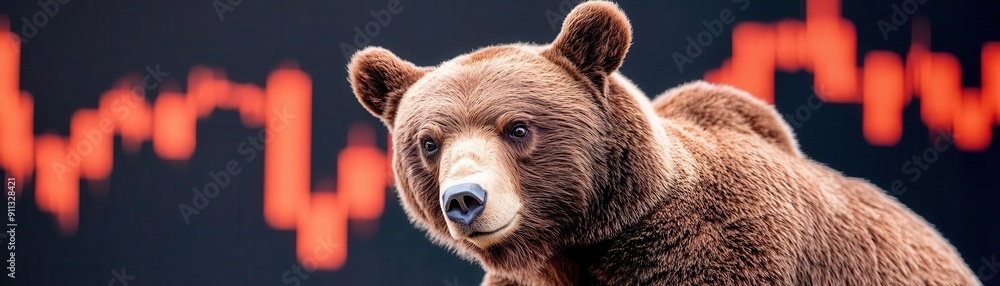 Bearish prediction with a bear and negative stock indicators, Forecast, Market pessimism Bearish prediction with a bear and negative stock indicators, Forecast, Market pessimism