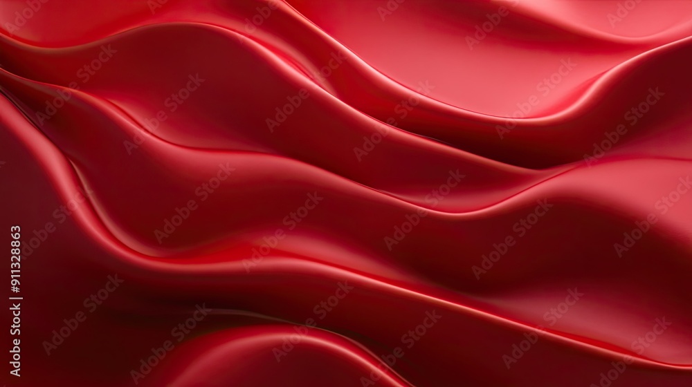 Fototapeta premium Elegant 3D red background with matte finishes and smooth surfaces, suitable for refined and sophisticated visuals.