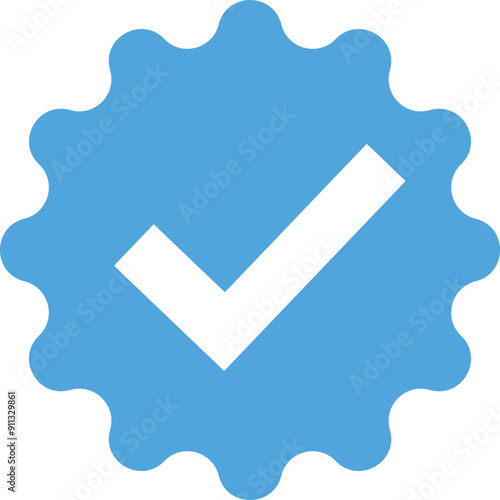 Vector image of blue tick