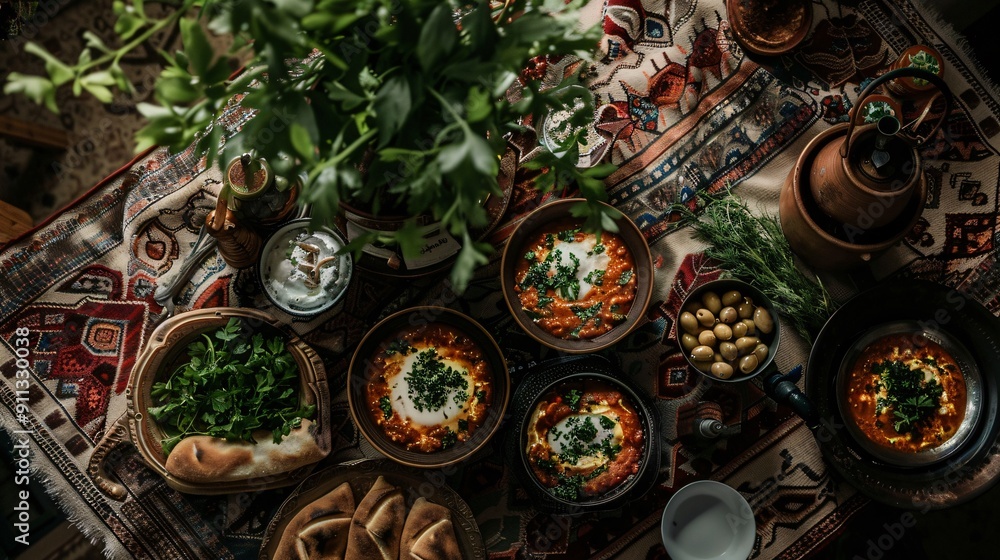 A Delicious Turkish Breakfast Spread A Delicious Turkish Breakfast Spread