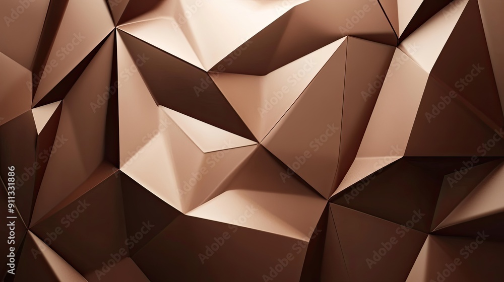 Geometric 3D brown background with sharp, defined edges and a soft, ambient light. Geometric 3D brown background with sharp, defined edges and a soft, ambient light.