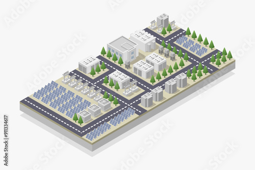 Photovoltaics, Solar modules isometric