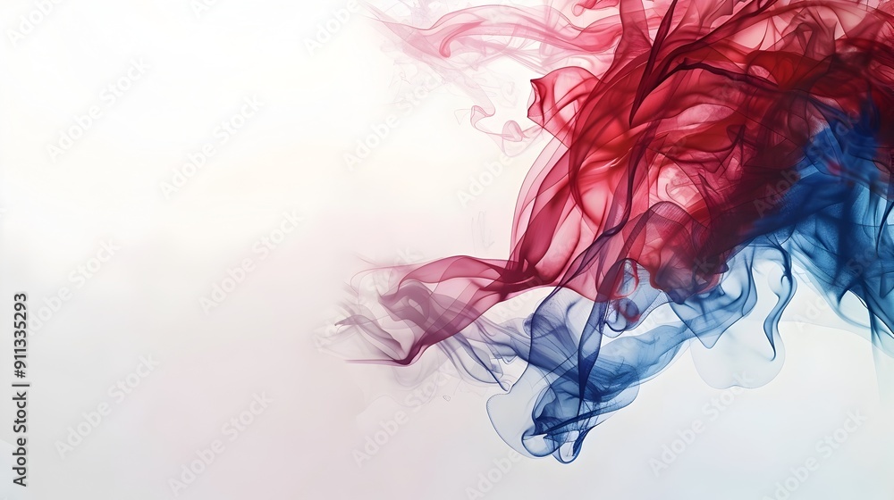 Obraz premium Captivating Liquid Smoke Swirls in Vibrant Hues of Digital Art