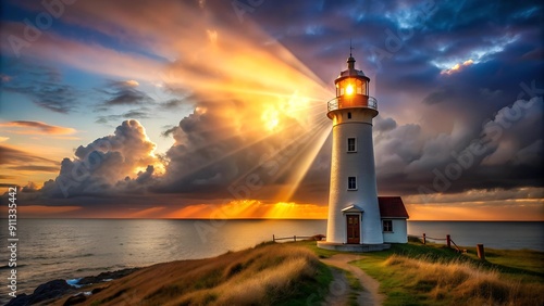 Wallpaper Mural The Beacon of Perseverance: A Lighthouse Illuminating the Path to Never Giving Up  AI generated Torontodigital.ca