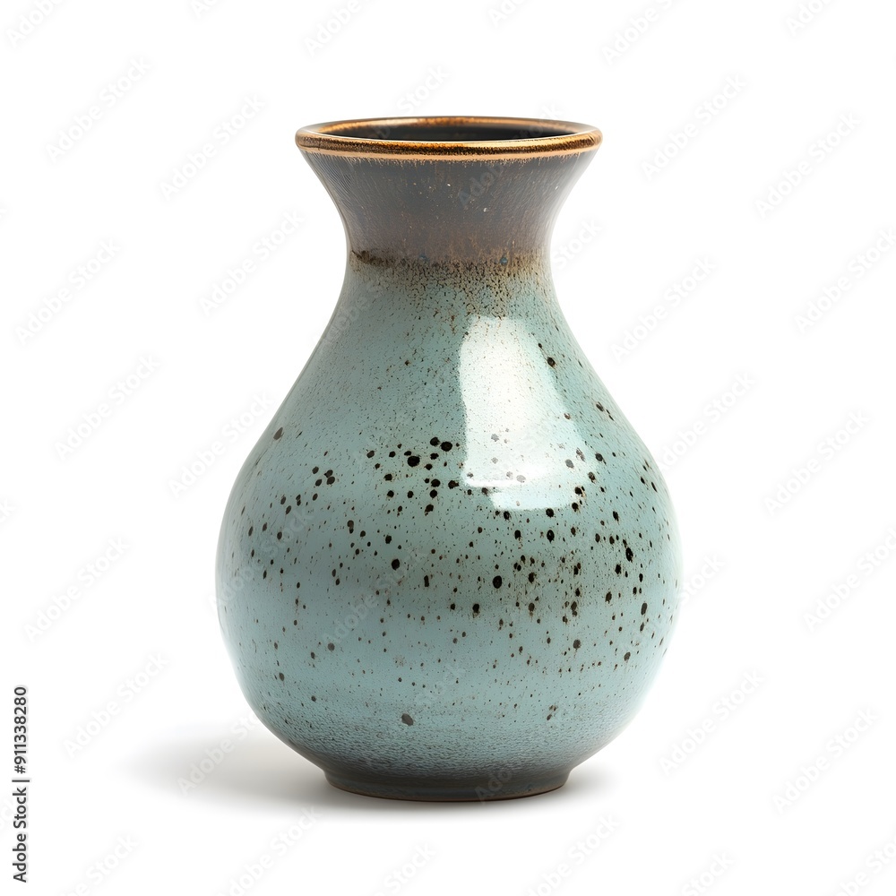 Elegant Blue and Brown Ceramic Vase Elegant Blue and Brown Ceramic Vase