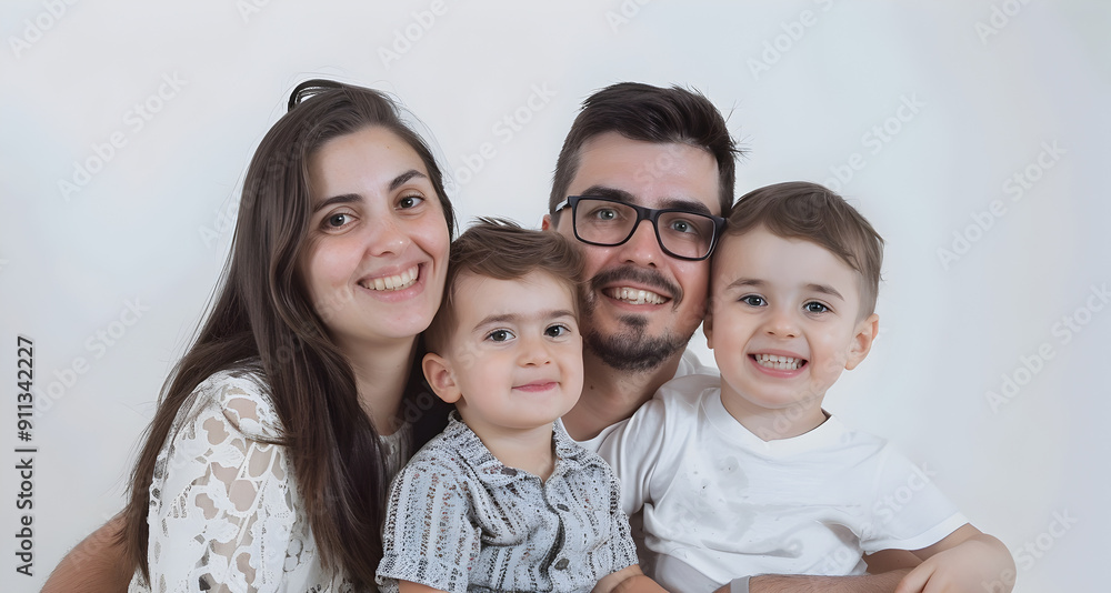 Affectionate Family Enjoying Time Together at Home Affectionate Family Enjoying Time Together at Home