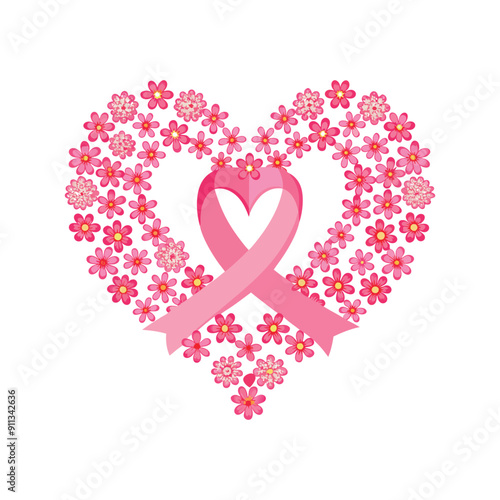 breast cancer awareness day vector illustration