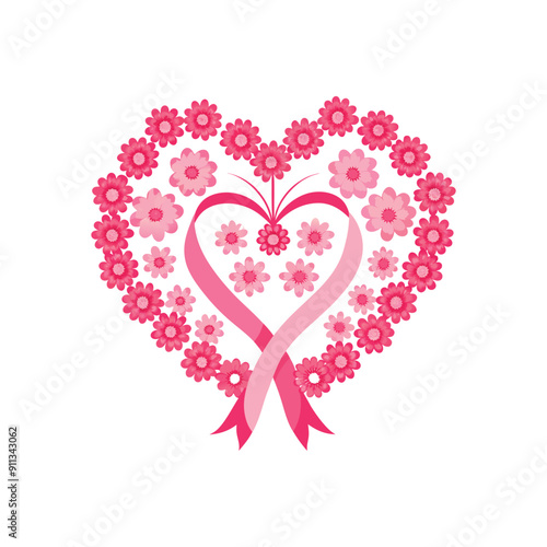 breast cancer awareness day vector illustration