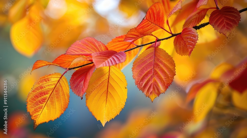 Beautiful yellow red and orange leaves in an autumn park Beautiful yellow red and orange leaves in an autumn park