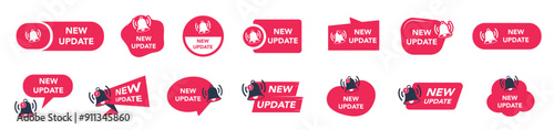 Set of new update vector icons