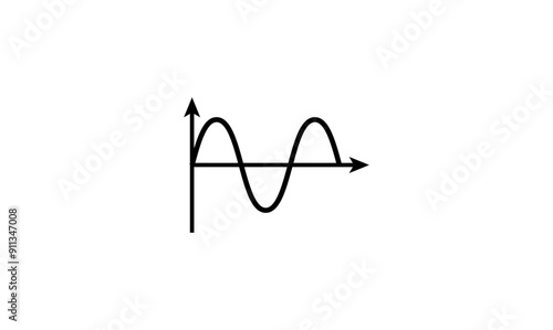 Sinusoidal wave signals. Sine wave.