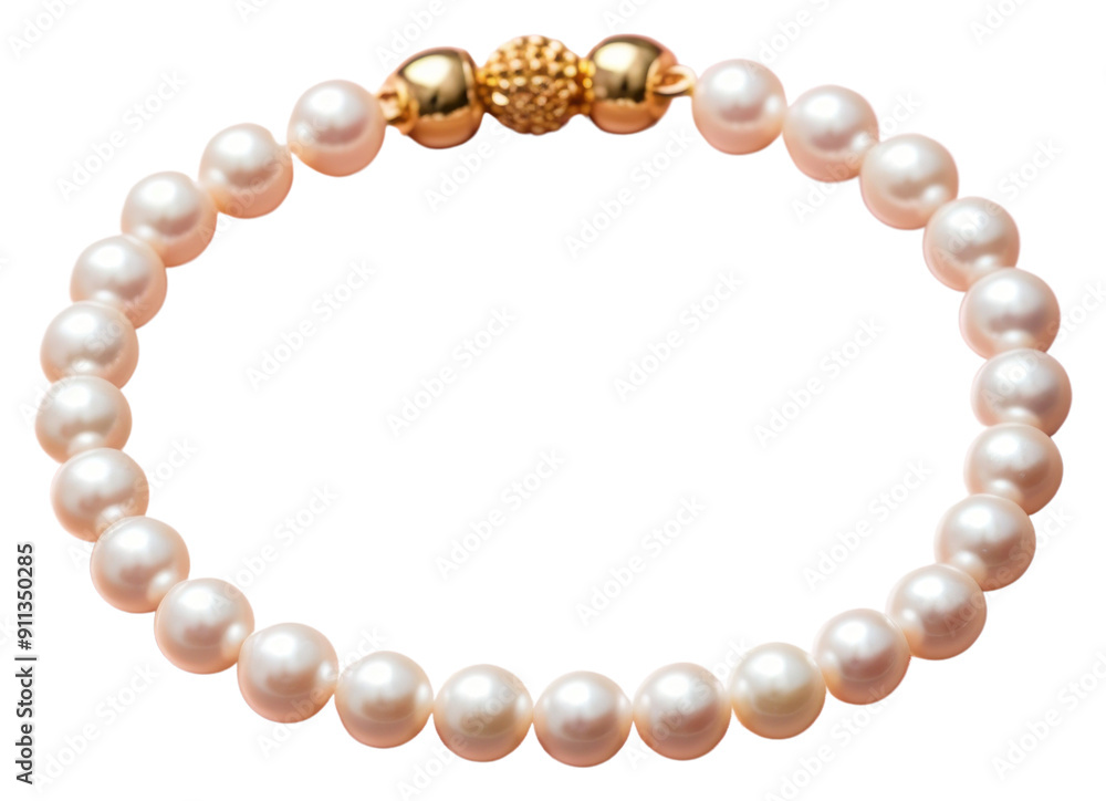 Fototapeta premium PNG Bracelet pearl jewelry white.