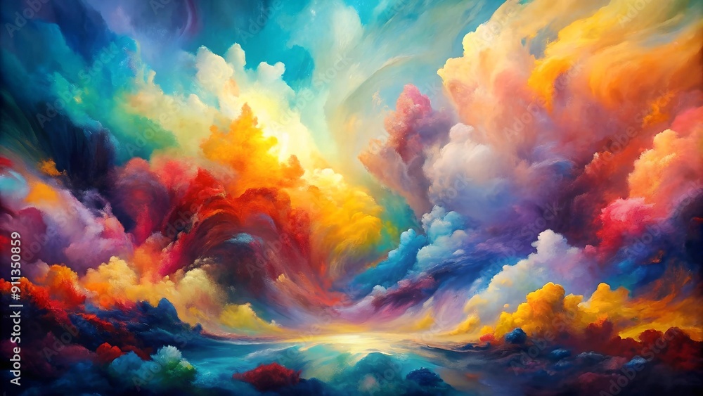 Ethereal Hues: A Symphony of Abstract Color AI Generated Ethereal Hues: A Symphony of Abstract Color AI Generated