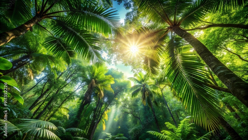 Sun-Dappled Canopy: A Lush Jungle Oasis AI Generated Sun-Dappled Canopy: A Lush Jungle Oasis AI Generated