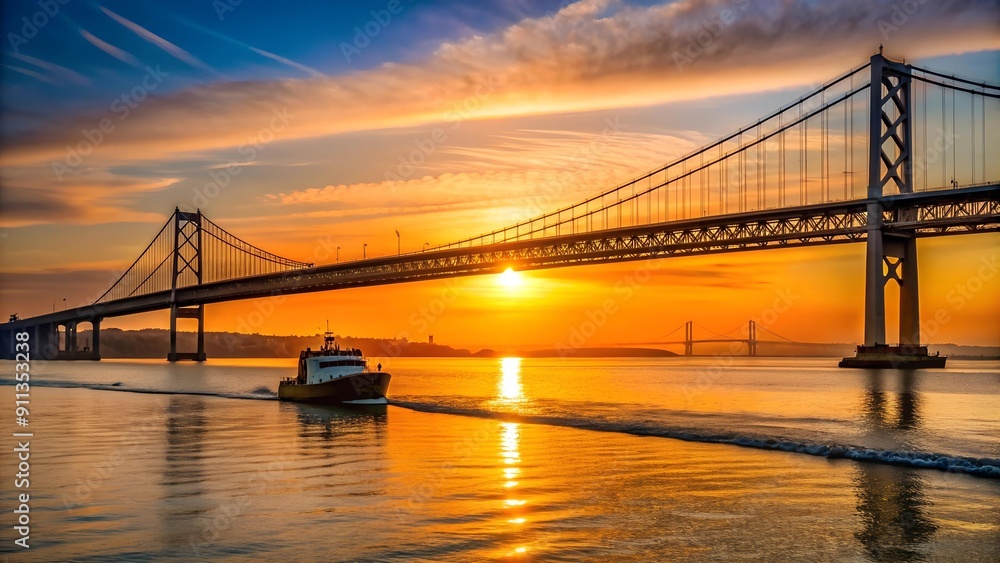The 25th of April Bridge: A Tapestry of Sunset Hues Generative AI The 25th of April Bridge: A Tapestry of Sunset Hues Generative AI
