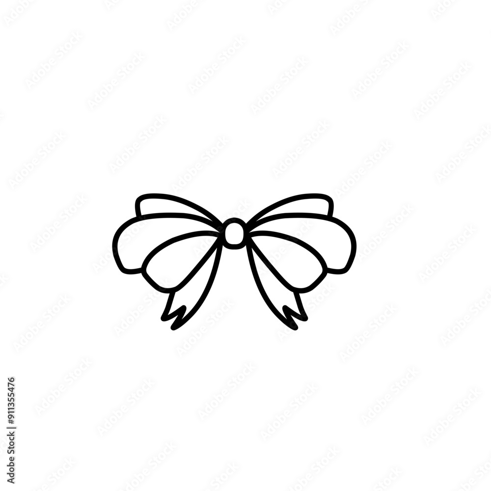 outline the ribbon bow outline the ribbon bow